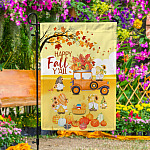 3KNG. Happy Fall Yall 30x40 Garden Flag Mockup 4