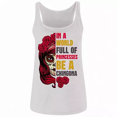 In The World Full Tank, White, Ladies Tank Top