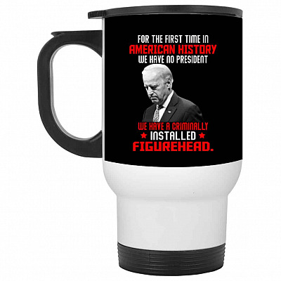 14 oz. White Travel Mug