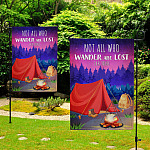 3KNG. Wander Lost 30x40 Garden Flag Mockup 2 Side