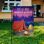 3KNG. Wander Lost 30x40 Garden Flag Mockup 3