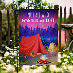 3KNG. Wander Lost 30x40 Garden Flag Mockup 6