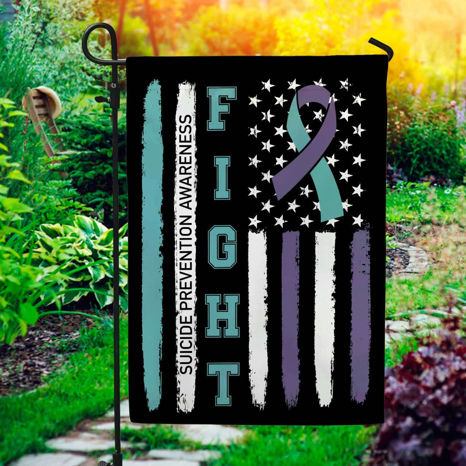11HV. Sucide Flag -side 1-30x40png Garden Flag Mockup 1