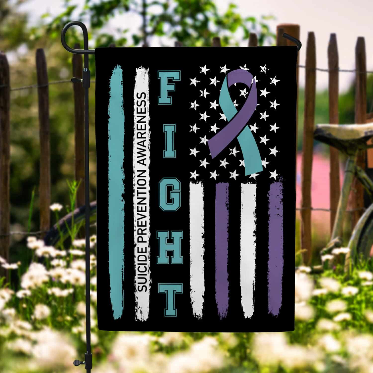 11HV. Sucide Flag -side 1-30x40png Garden Flag Mockup 6