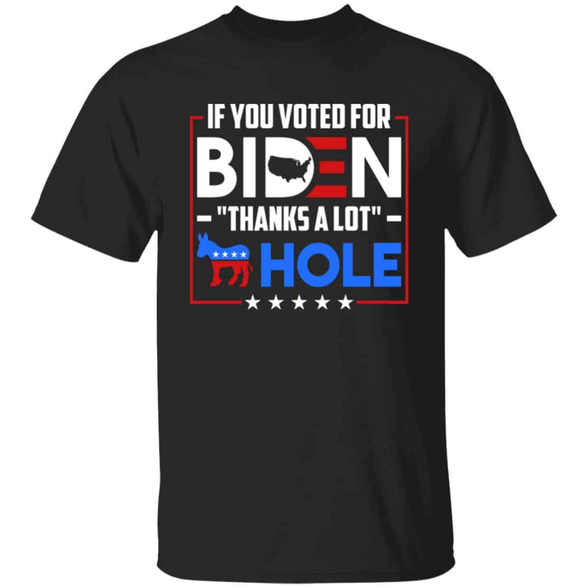 if you voted for biden shirt, Black, Unisex T-Shirt