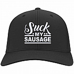 suck my sausage hat, Black, Twill Cap