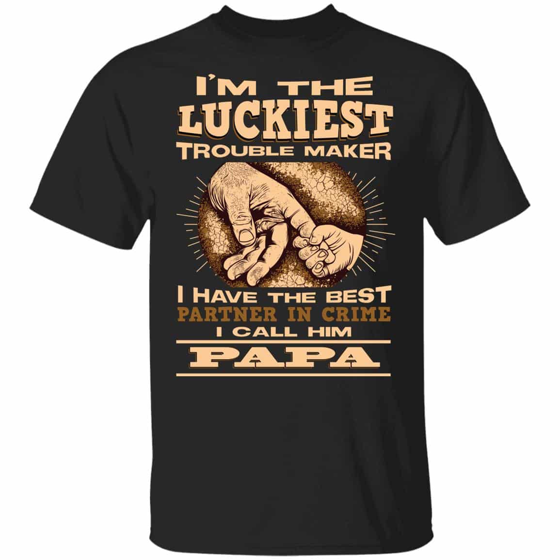 papa shirt, Black, Youth T-Shirt
