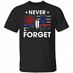 Thin Blue Red Line, Black, Unisex T-Shirt