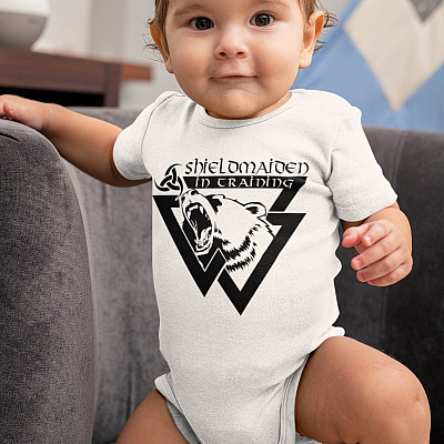 Alternative view of Shieldmaiden In Training Baby Onesie - Baby Infant Bodysuit