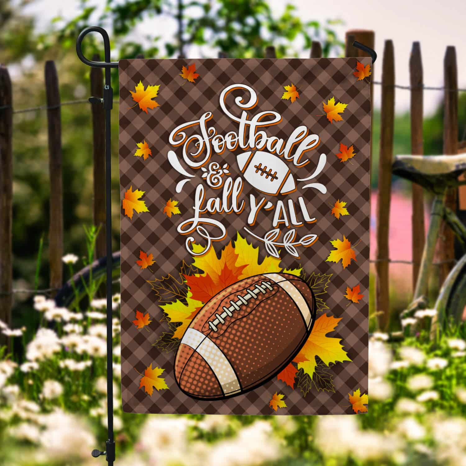5TM. Football Fall-30x40 Garden Flag Mockup 6
