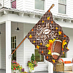 5TM. Football Fall-30x40 House Flag Mockup 7