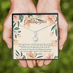 To My Granddaughter From Grandma Believe In Yourself As Much As I Believe In You Alluring Beauty Necklace