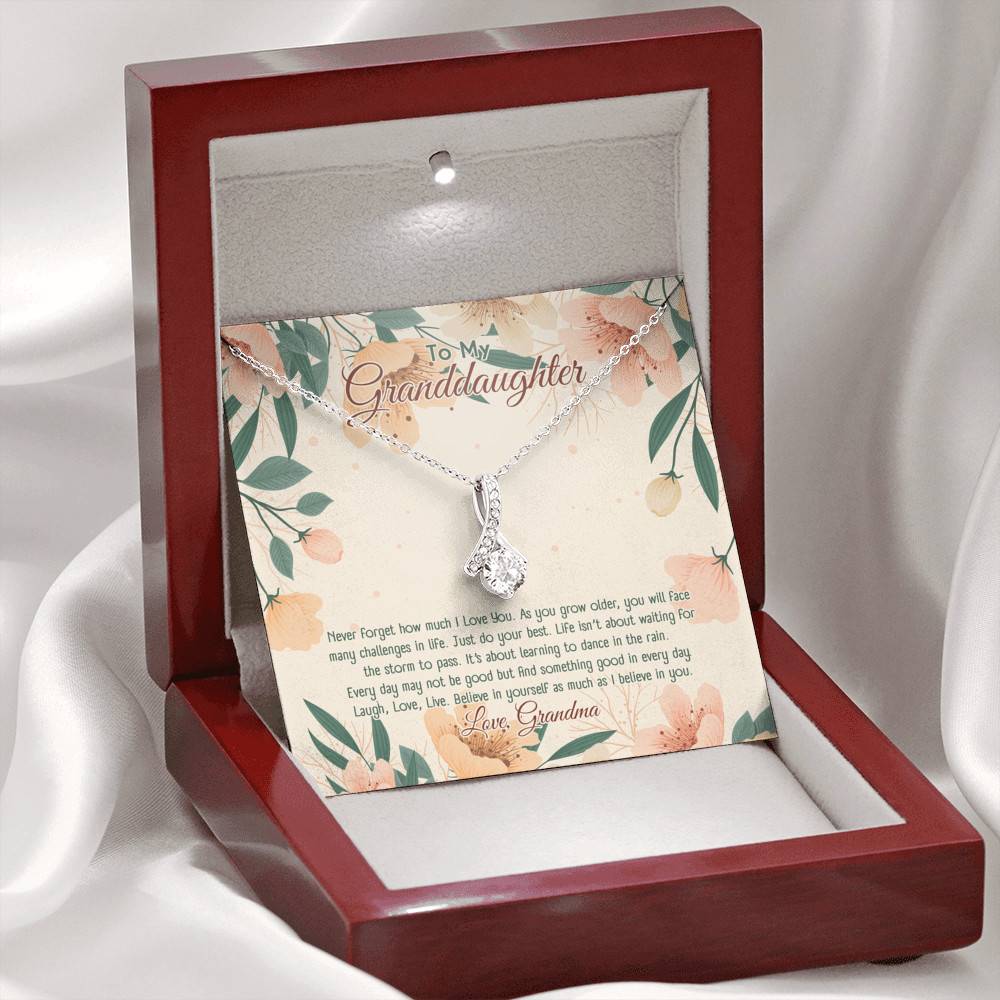 To My Granddaughter From Grandma Believe In Yourself As Much As I Believe In You Alluring Beauty Necklace