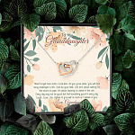 To My Granddaughter Believe In Yourself As Much As I Believe In You Interlocking Hearts Pendant Necklace