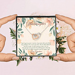 To My Granddaughter Believe In Yourself As Much As I Believe In You Interlocking Hearts Pendant Necklace