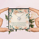 To My Granddaughter From Grandma Believe In Yourself As Much As I Believe In You Love Knot Necklace