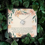 To My Granddaughter From Grandma Believe In Yourself As Much As I Believe In You Love Knot Necklace