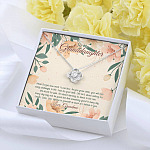 To My Granddaughter From Grandma Believe In Yourself As Much As I Believe In You Love Knot Necklace