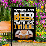 11TM. Titties And Beer 30x40 Garden Flag Mockup 4