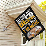 11TM. Titties And Beer 30x40 House Flag Mockup 2