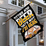 11TM. Titties And Beer 30x40 House Flag Mockup 6