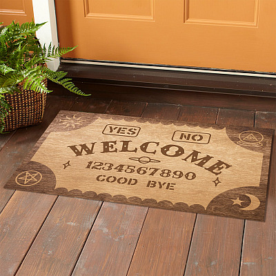 Alternative view of Ouija Board Welcome Goodbye Indoor Outdoor Doormat - Ouija Doormat - Halloween Doormat