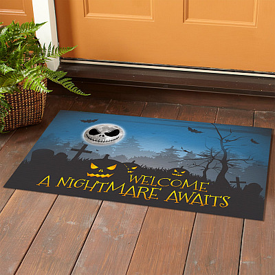 Alternative view of Welcome A Nightmare Awaits House Doormat - Outdoor Indoor Doormat