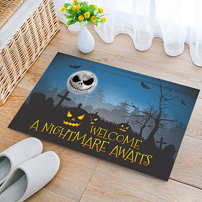 Welcome A Nightmare Awaits House Doormat - Outdoor Indoor Doormat