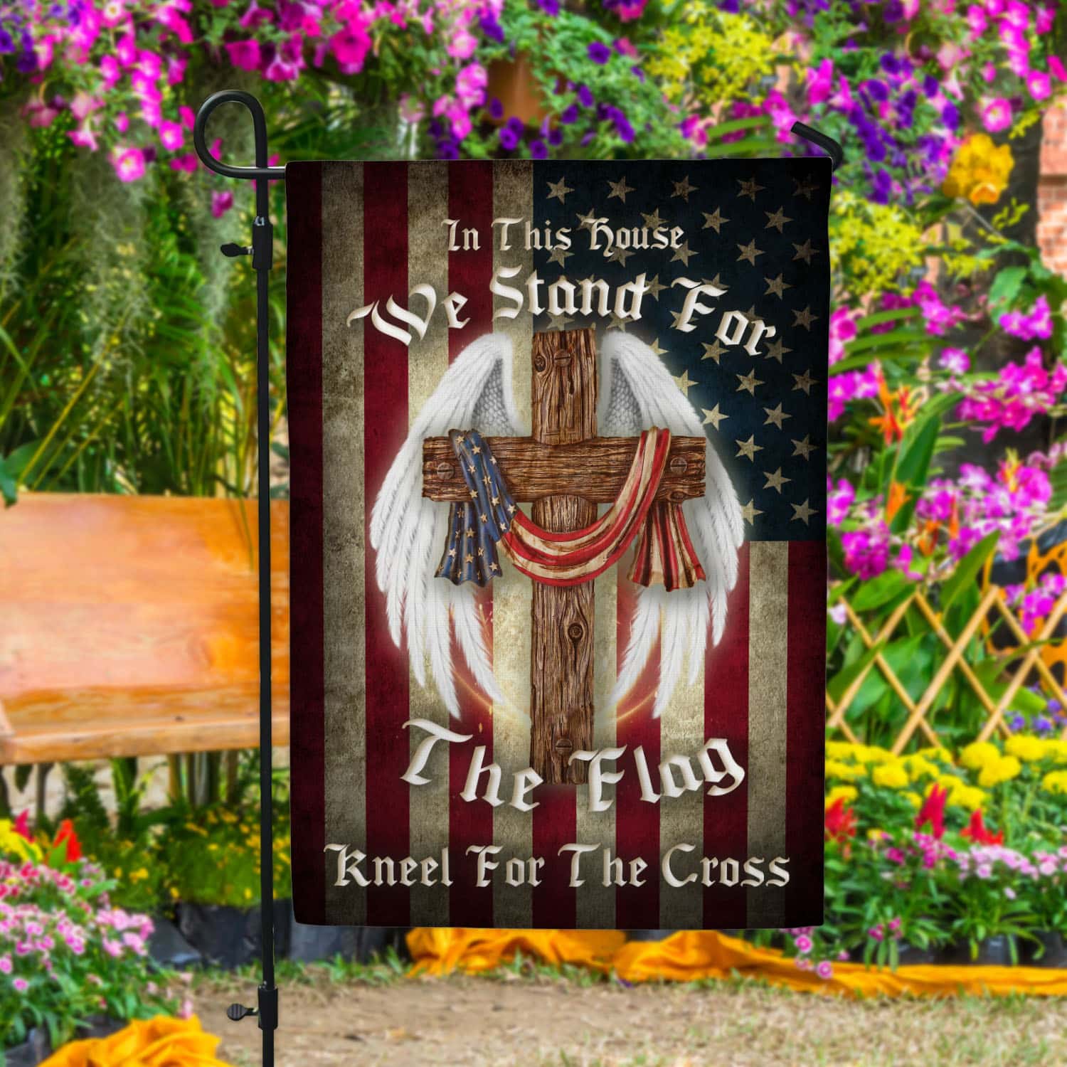 30x40 SIDE 1 Garden Flag Mockup 4