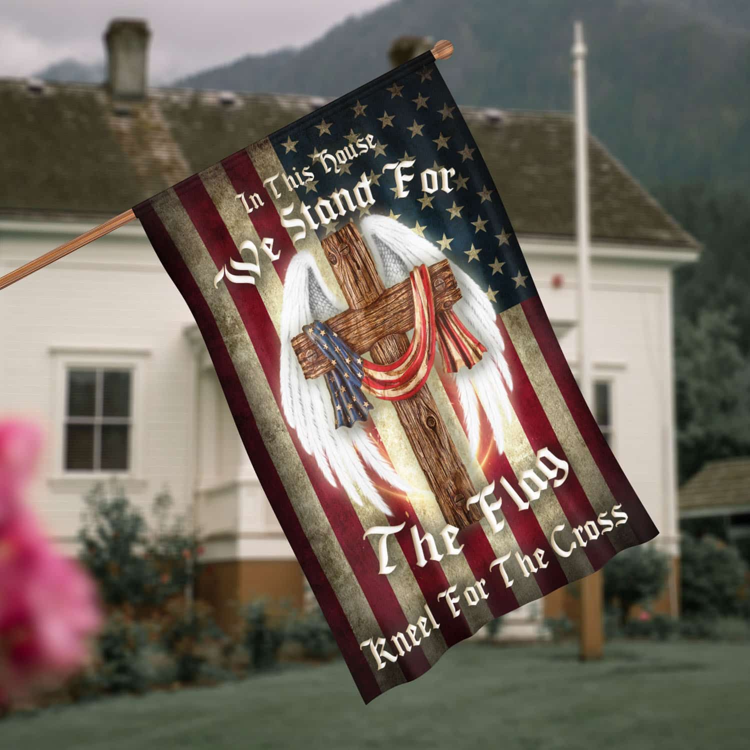 30x40 SIDE 1 House Flag Mockup 4