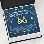 Wishing You an Amazing First Day of School Shine Like the Star Infinity Heart Pendant Back to School Necklace
