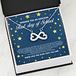 Wishing You an Amazing First Day of School Shine Like the Star Infinity Heart Pendant Back to School Necklace