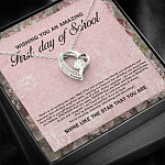 Wishing You an Amazing First Day of School You're Amazing Forever Love Pendant Back to School Necklace