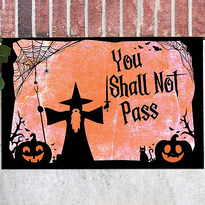You Shall Not Pass Funny Witch Indoor Outdoor Decorative Doormat