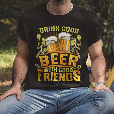 Alternative view of The Best Beers Are the Ones We Drink with Friends Beer Lover T-Shirt - V-Neck Tee