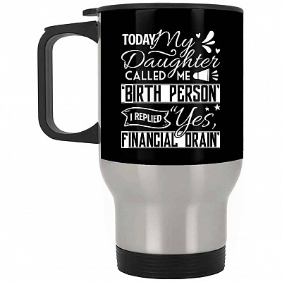 14 oz. Silver Travel Mug