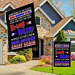 3O. Bring Trump Back flag Garden & House Mockup 3