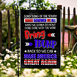 3O. Bring Trump Back flag Garden Flag Mockup 6