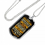 To My Grandson Someday when The Pages of My Life End Grandson Gifts Dog Tag Pendant Necklace