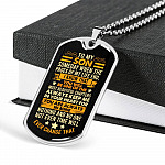 To My Son Someday when The Pages of My Life End Son Gifts Dog Tag Pendant Necklace