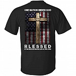 Vintage American Flag, Black, Unisex T-Shirt