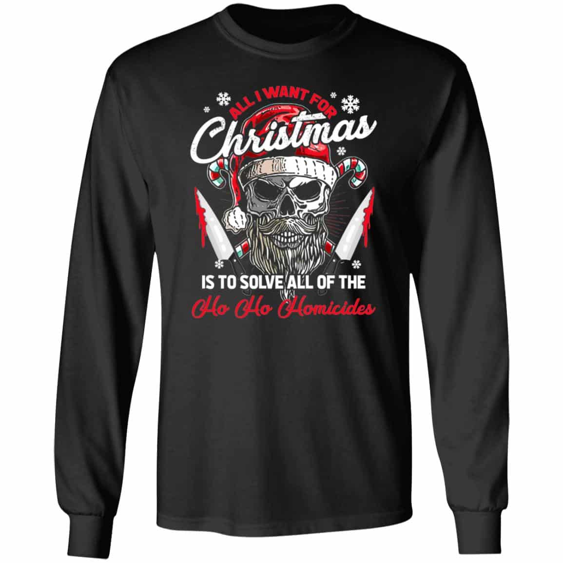 Horror Christmas hoodie, Black, Long Sleeve Horror Christmas hoodie, Black, Long Sleeve