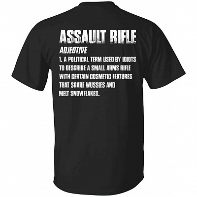 assault rifle shirt, Black, Unisex T-Shirt