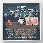To My Smokin' Hot Wife The First Time Our Eyes Met I Love You Camping Love Knot Necklace - Love Knot Necklace To My Smokin' Hot Wife The First Time Our Eyes Met I Love You Camping Love Knot Necklace - Love Knot Necklace
