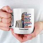 Thomas Sowell It Is Usually Futile To Try To Talk Facts Socialism Coffee Mug - Famous Economist Travel Bottle
