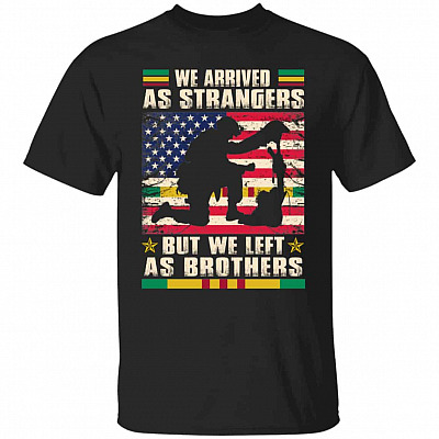 We Arrived As Strangers Tshirt, Black, Unisex T-Shirt