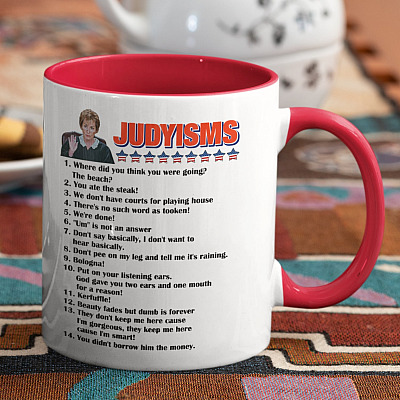 Alternative view of Judyisms Where Did You Think You Were Going Funny Accent Mug - Ceramic Coffee Mug