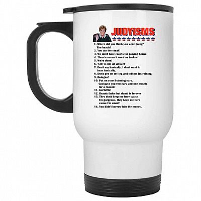 14 oz. White Travel Mug