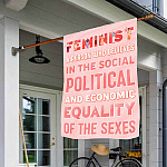 2TM. Feminist-30x40 House Flag Mockup 1