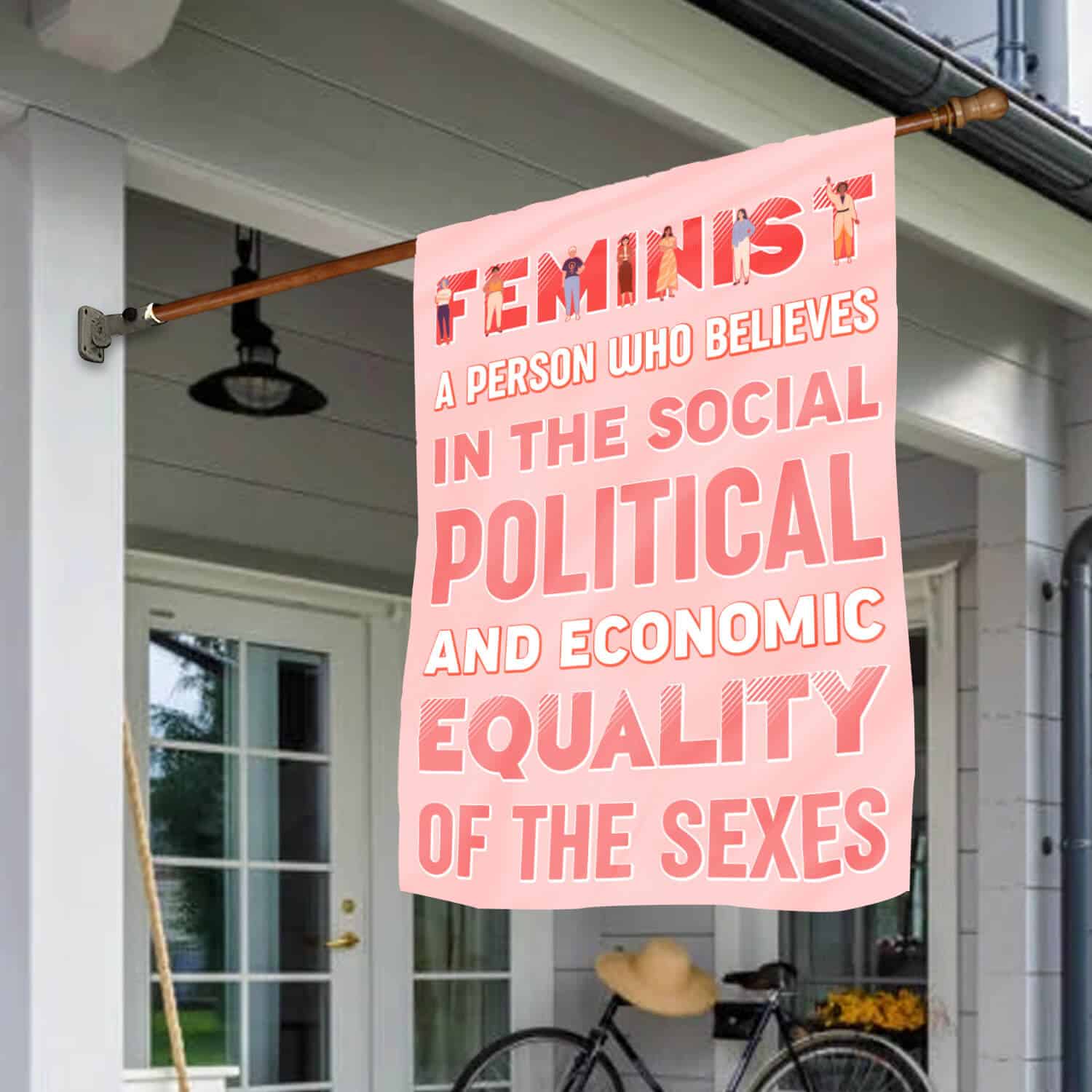 2TM. Feminist-30x40 House Flag Mockup 1